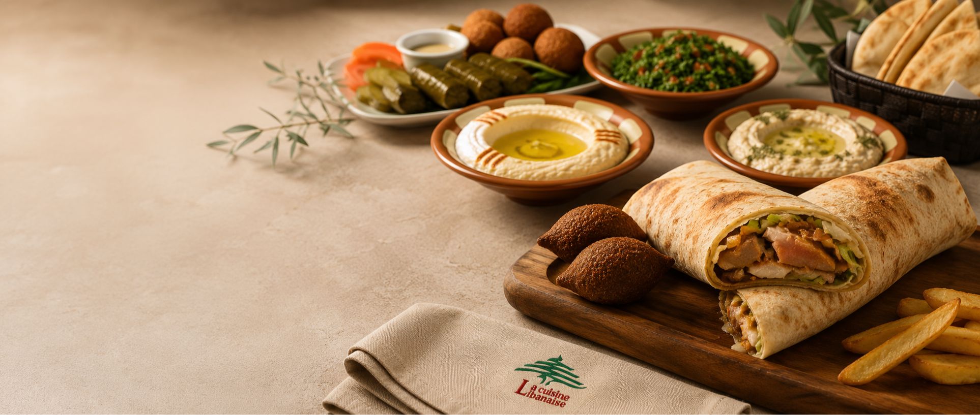 Plateau de mezze libanais